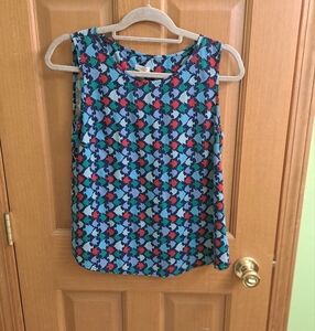 Talbots Womens Size Medium Fish Print Tank Top
